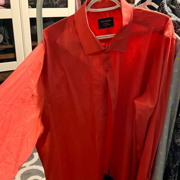 Brand new Bellisimo coral dress shirt. Size 17.5. NWT - Picture 2 of 2